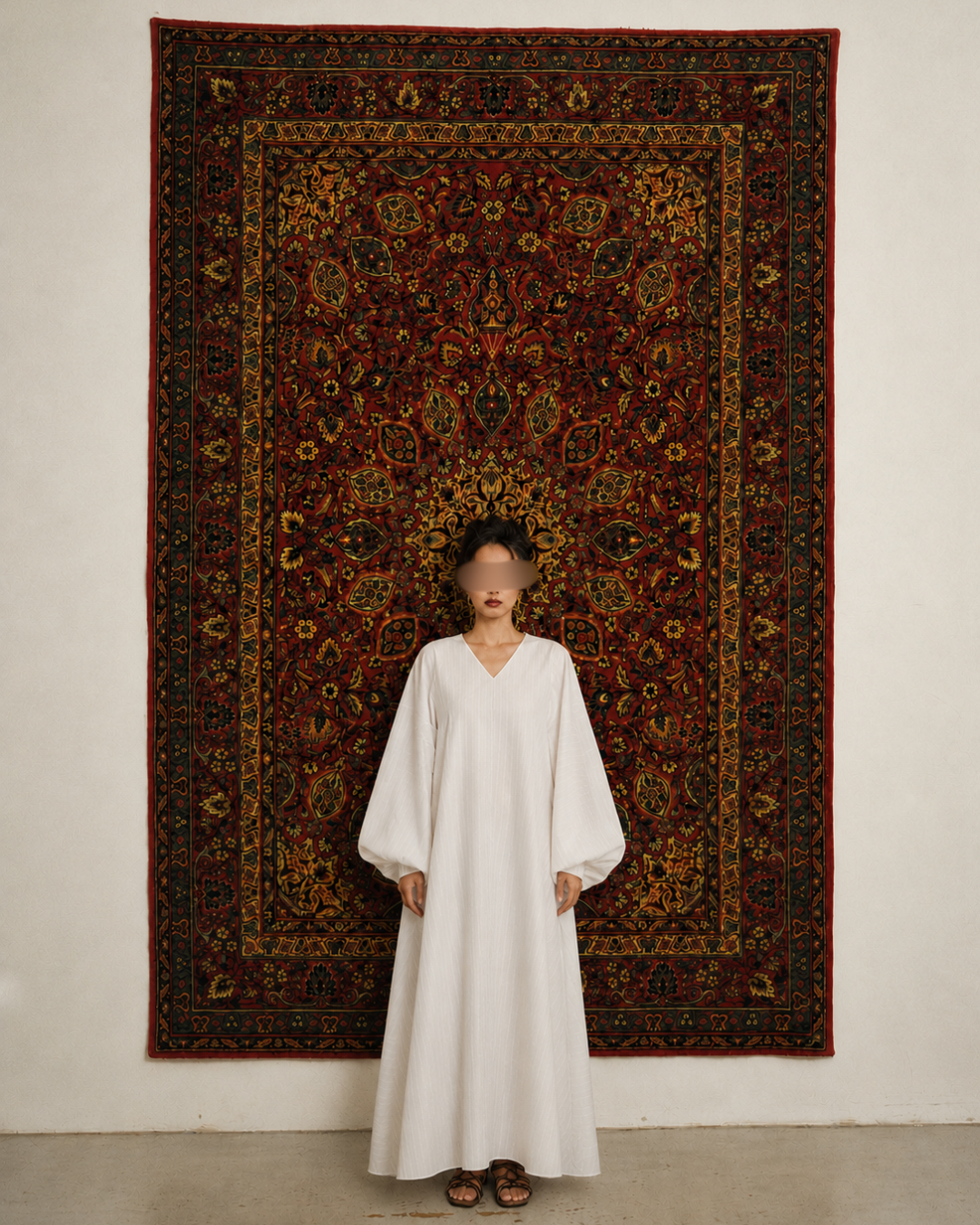 Abaya met lange strepen