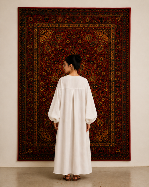 Abaya met lange strepen
