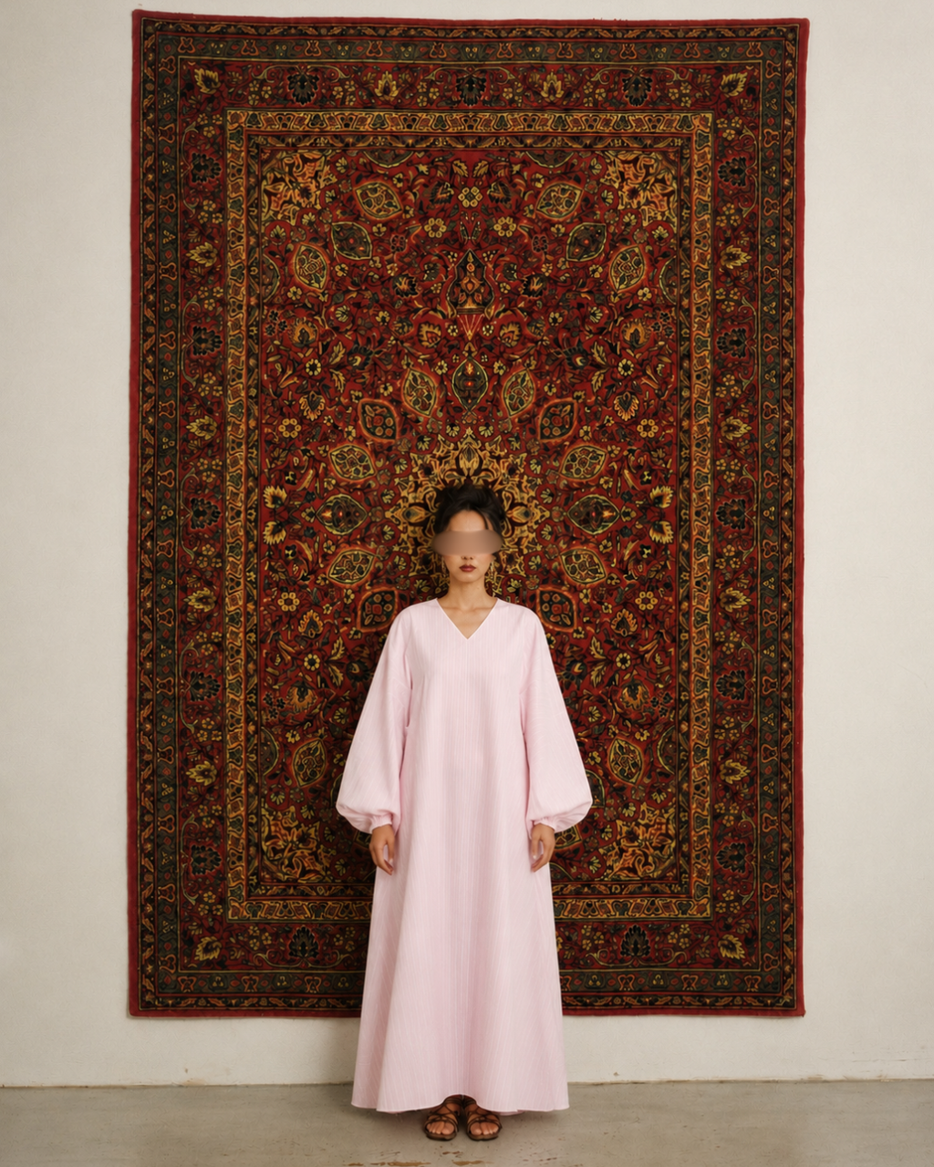 Abaya met lange strepen