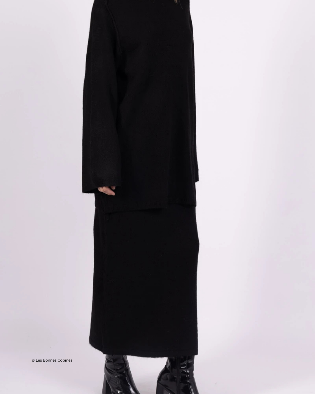 Geribde Knit Set – Oversized Trui & Lange Rok