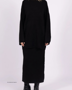 Geribde Knit Set – Oversized Trui & Lange Rok