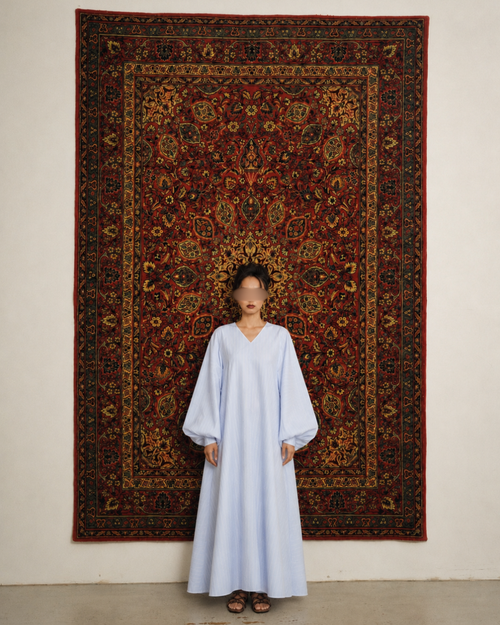 Abaya met lange strepen