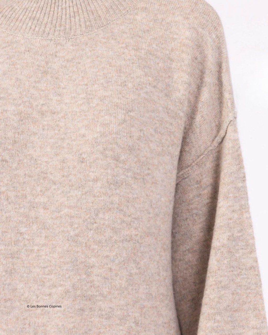 Gebreide Maxi Jurk met Hoge Kraag