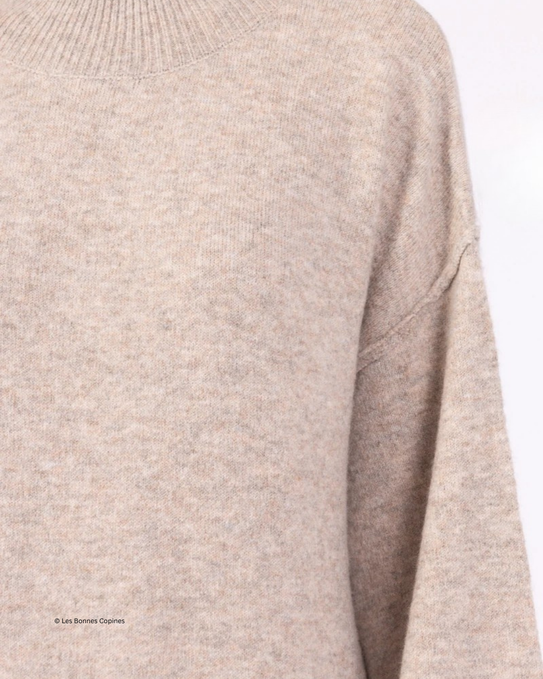 Gebreide Maxi Jurk met Hoge Kraag