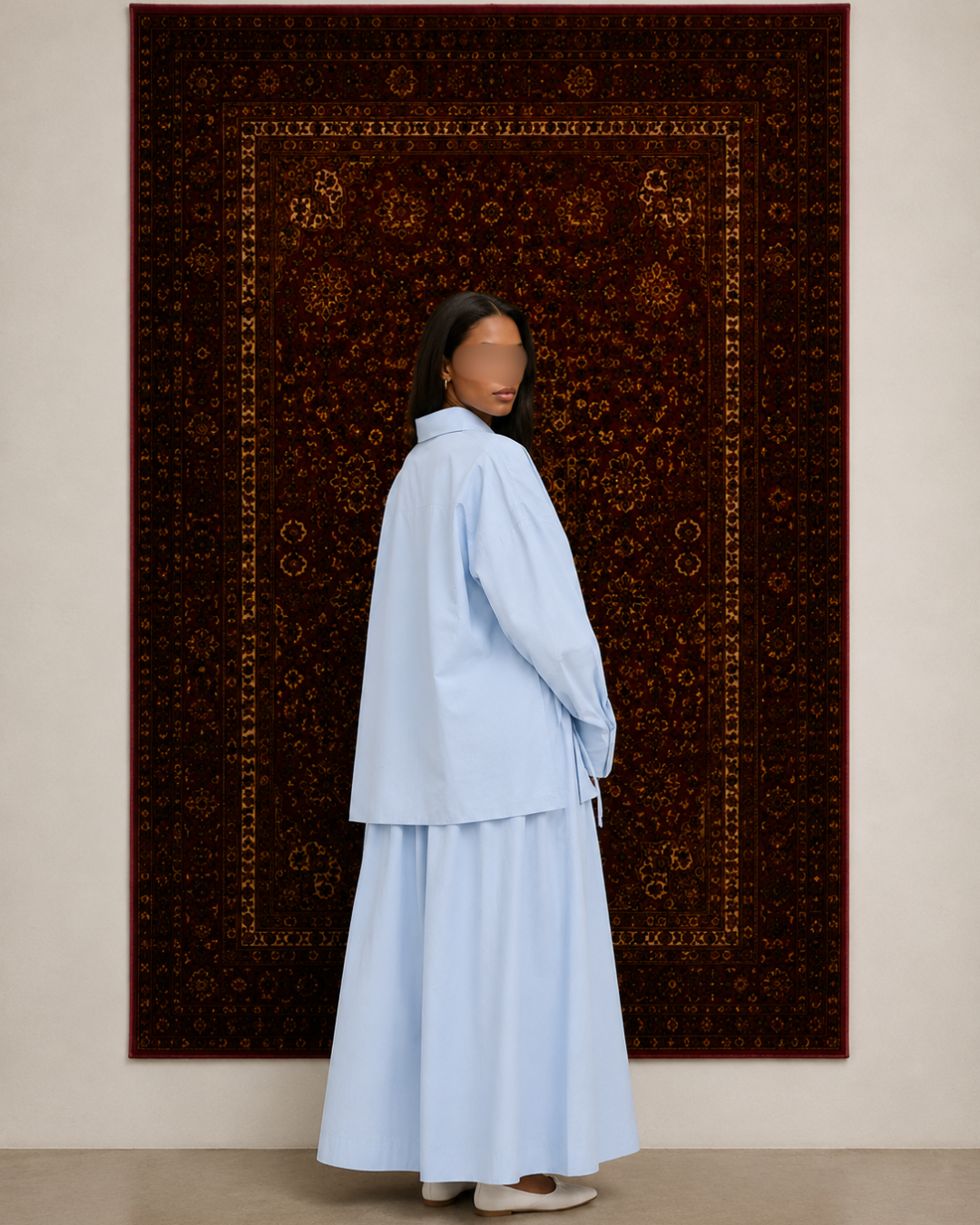 Asymmetrisch katoenen shirt met overslag