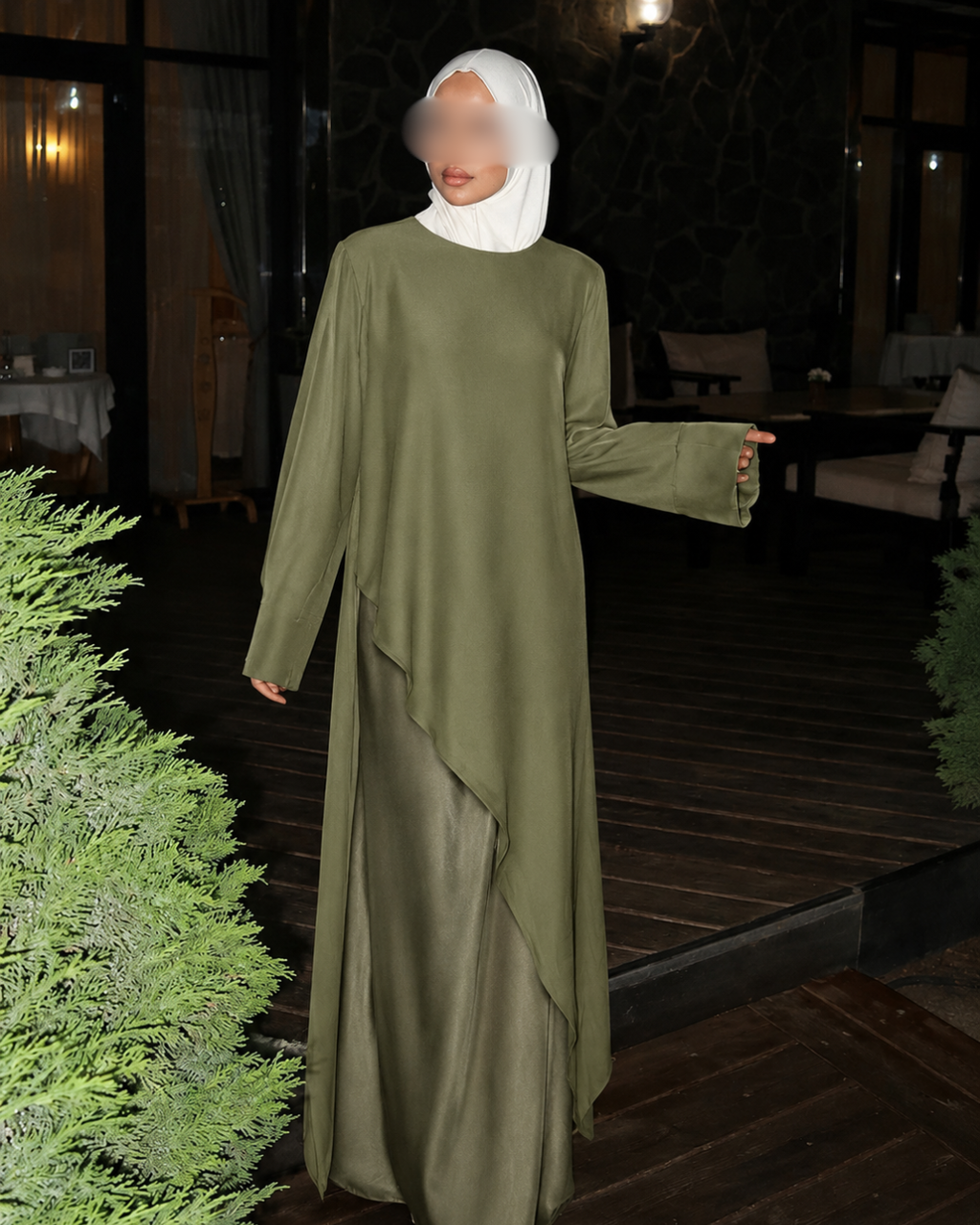 Olive Veil Set