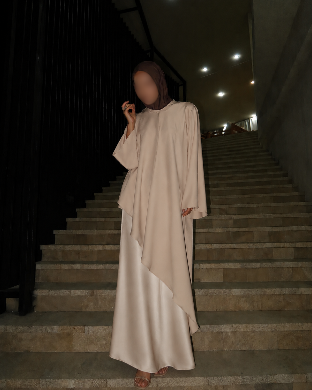 Beige Veil Set